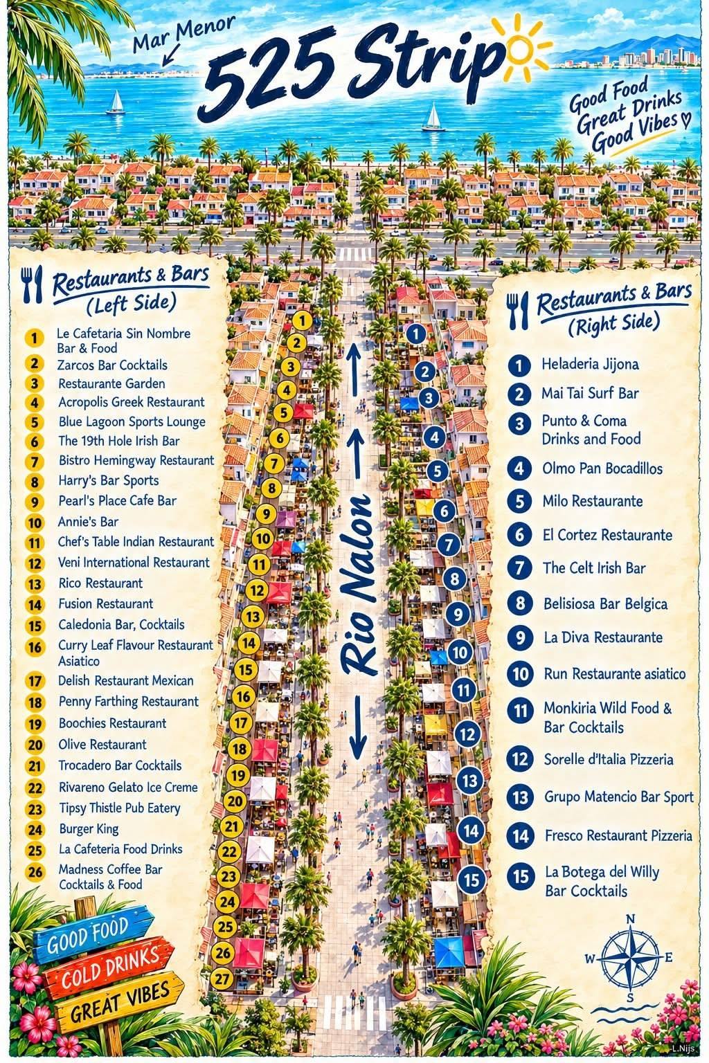 Restaurants at the 525 Strip